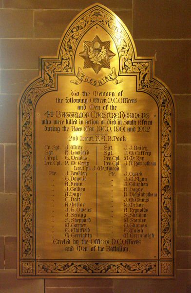 Boer War Memorial, Macclesfield, Cheshire.