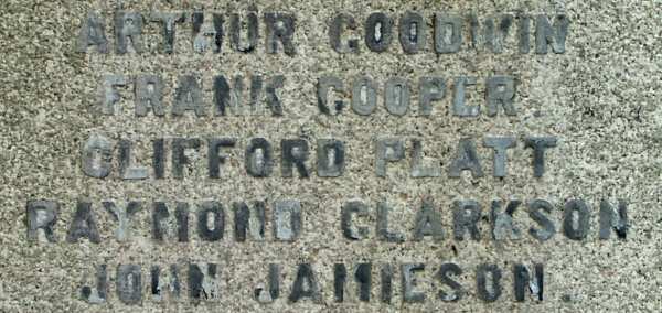 War Memorial, Congregational Church, Charlesworth, Derbyshire.
