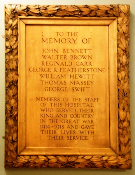 WW1 War Memorial, Cheadle Royal Lunatic Assylum