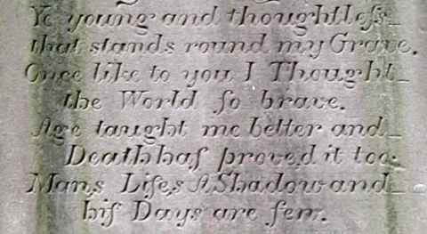 John Griffies's Grave, Tushingham, Cheshire.