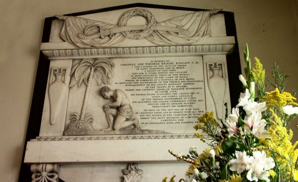 Memorial to Sir Thomas Reade, Congleton, 1849.