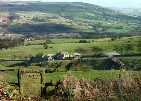 Memorial to William Wood, Disley, Cheshire.