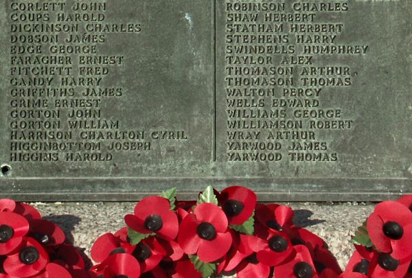 War Memorial, Heaton Mersey, Lancashire..