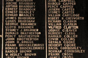 War Memorial, Christ Church School, Macclesfield, Cheshire.