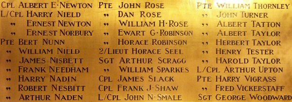 War Memorial, St Michael, Macclesfield, Cheshire.
