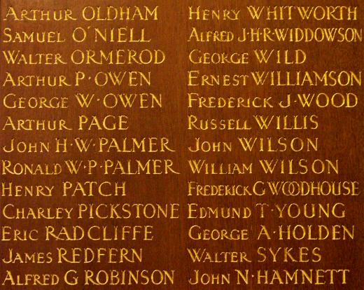 War Memorial, Manchester Technical College.