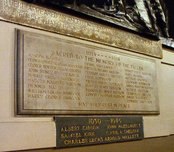 War Memorial, St Martin's Church, Low Marple.