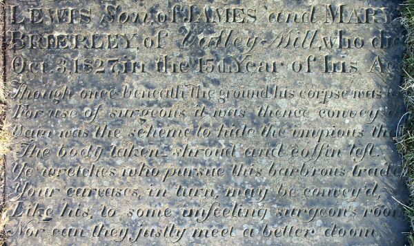Lewis Brierley's Grave, Mottram-in-Longdendale, Cheshire.