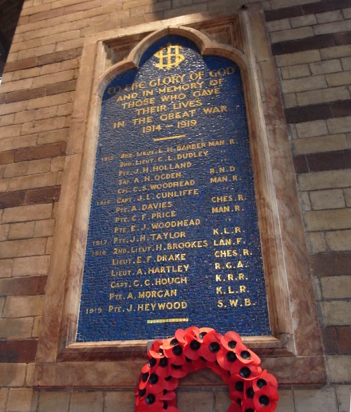 War Memorial, St John the Divine, Booklands, Sale.