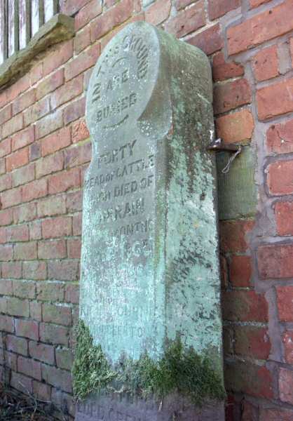 Cattle Plague Memorial, Mucclestone Staffordshire.