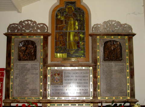 War Memorial, St Paul's Church, Stalybridge, Cheshire.