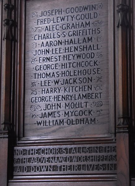 War Memorial, St Matthew, Edgeley, Stockport.