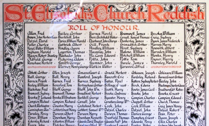 War Memorial, St Elisabeth, Reddish.
