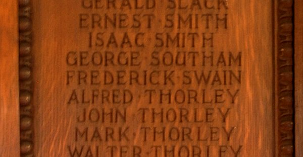 War Memorial, St Thomas' Church, Stockport.