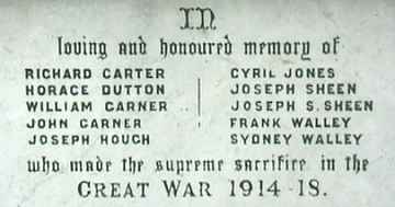 War Memorial, Alpraham, Cheshire.
