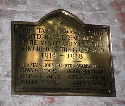 War Memorial, Arley, Cheshire.