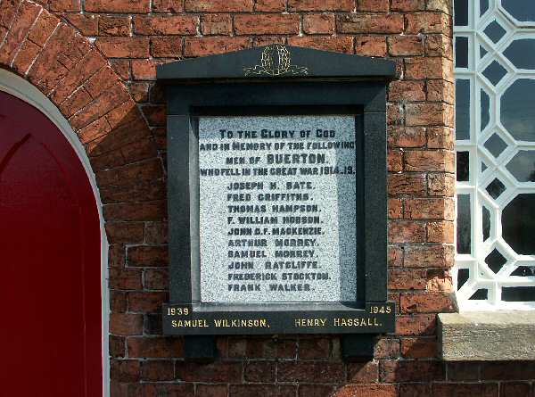 War Memorial, Buerton, Cheshire.