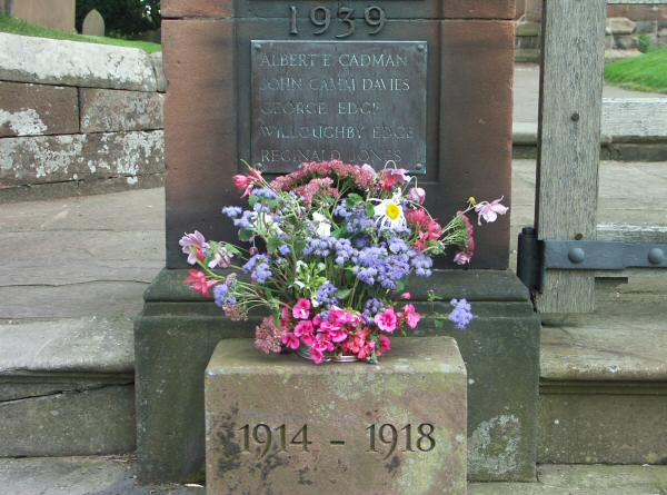 War Memorial, Bunbury, Cheshire.