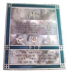 War Memorial, Church Minshull, Cheshire.