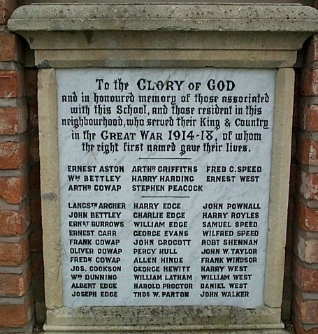 War Memorial, Haughton & Spurstow, Cheshire.