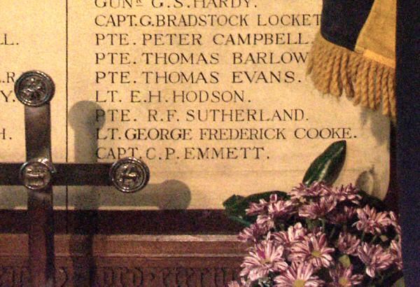 WW1 War Memorial, St Peter's Church, Heswall.