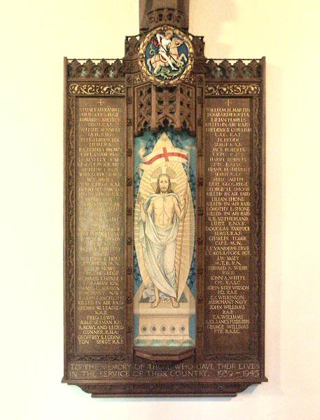 WW2 War Memorial, St Peter's Church, Heswall.