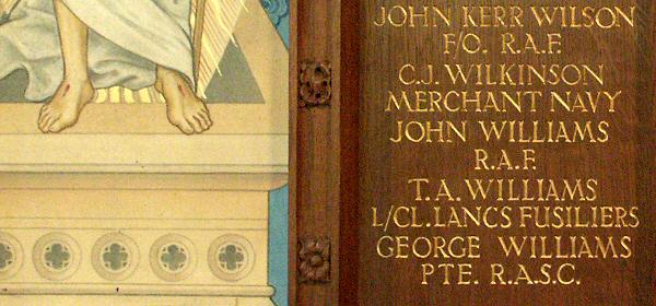 WW2 War Memorial, St Peter's Church, Heswall.