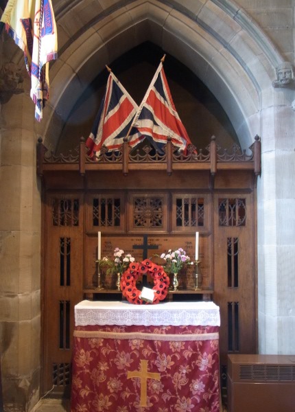 War Memorial, St Michael, Hulme Walfield.