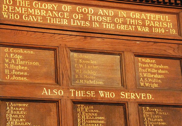 War Memorial, St Peter, Plemstall.