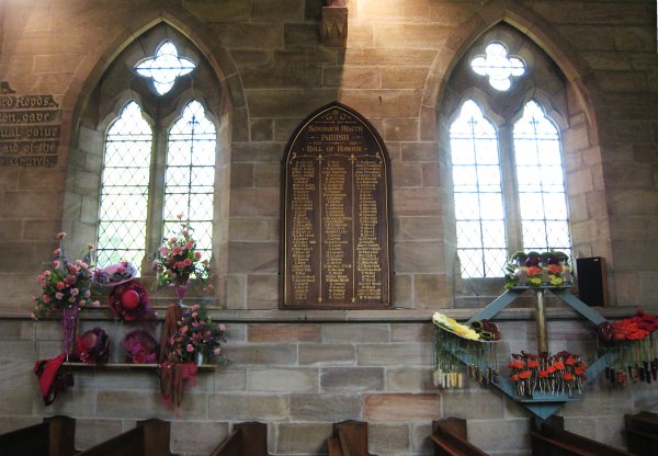 Roll of Honour, Sandbach Heath, Cheshire.