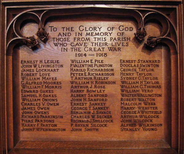 WW1 War Memorial, St Thomas, Stockton Heath.