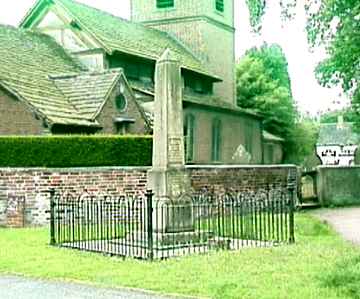 War Memorial, Swettenham, Cheshire.