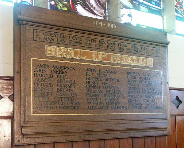 War Memorial, All Saints Church, Thornton Hough.