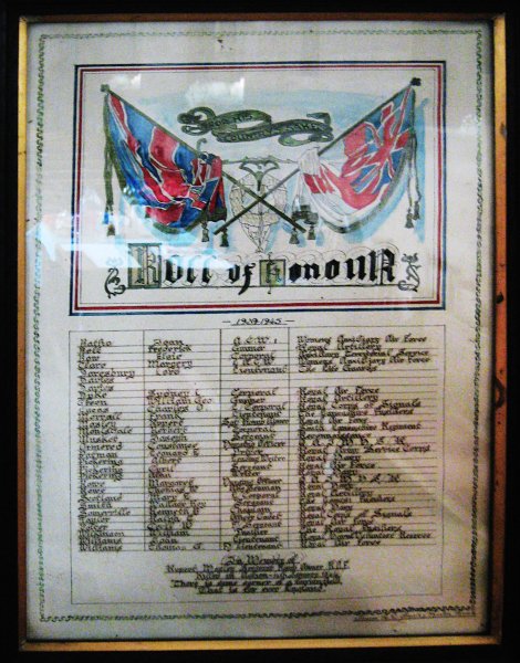 Roll of Honour, St John, Walton, Cheshire.