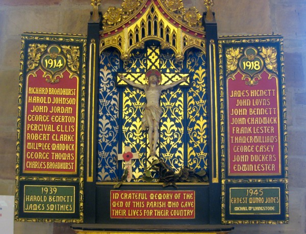 War Memorial, Holy Cross Church, Woodchurch.