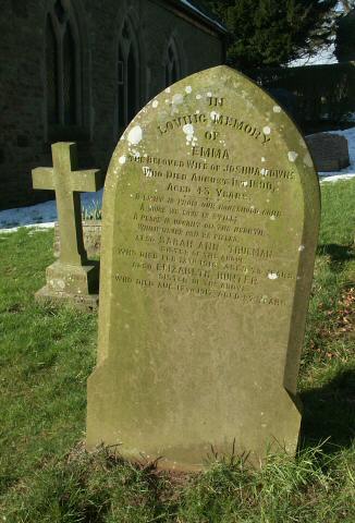 Three sisters headstone, St Michael's Church, Wincle, Cheshire.